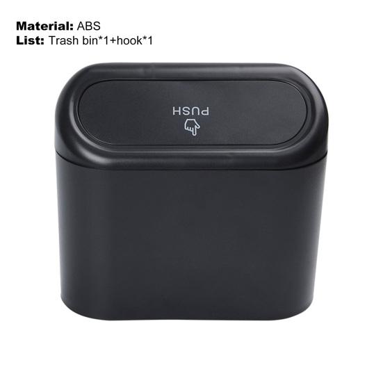

Портативный автомобильный мусорный бак, подвесной мини-органайзер для мусора с крышкой, многофункциональный складной автомобильный ящик для хранения мусора чёрный