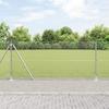 VidaXL Welded Wire Fence with 13 Flange Posts 0.8x100 M Galvanized Steel 3352381