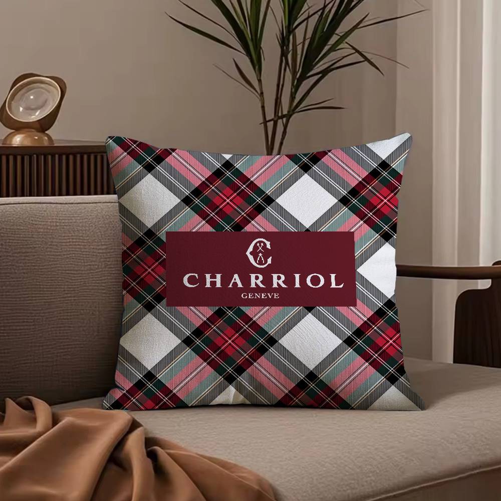 

French C-Charriol Pillow Case Anti-dustmite Pillowcase Invisible zipper silky short plush Sofa cushion cover 30cmx30cm