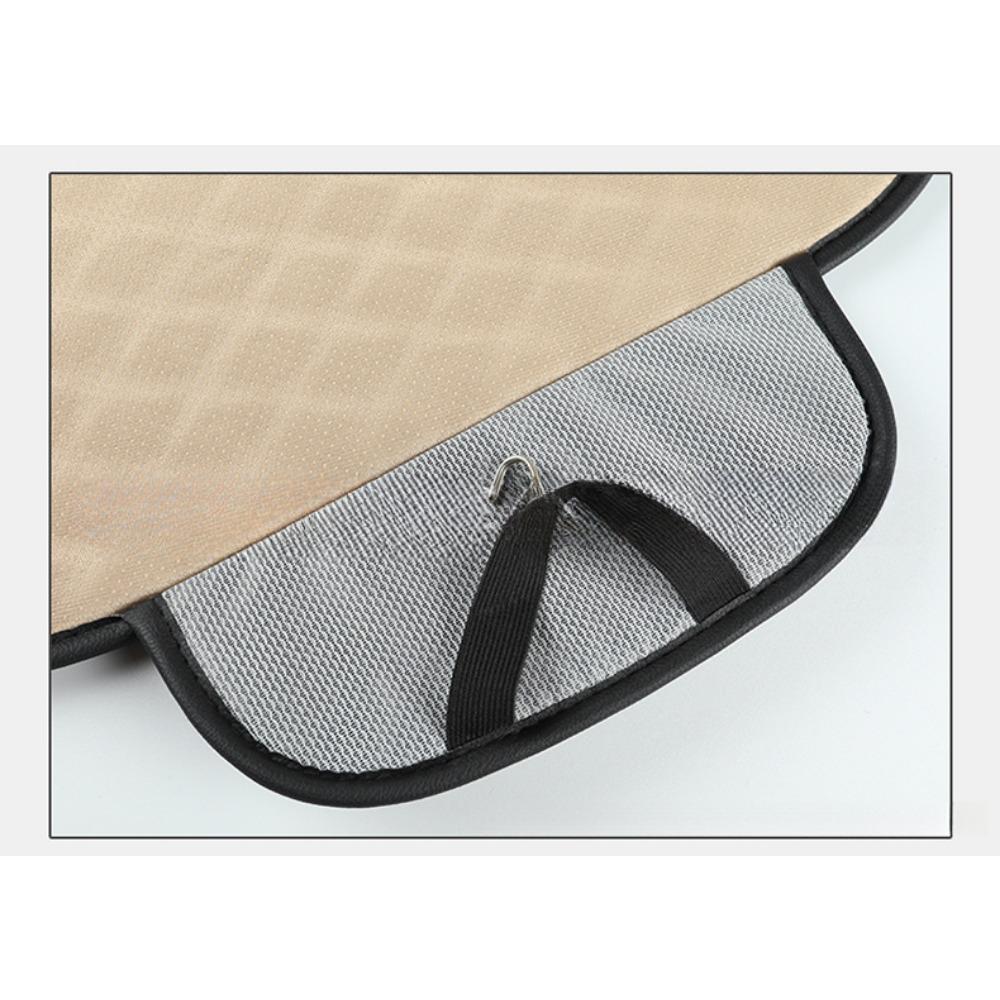 1PC Car Seat Cushion Four Seasons Universal Leather Rhombus Embroidered Seat Cushion Non-slip Cushion Seat Cover