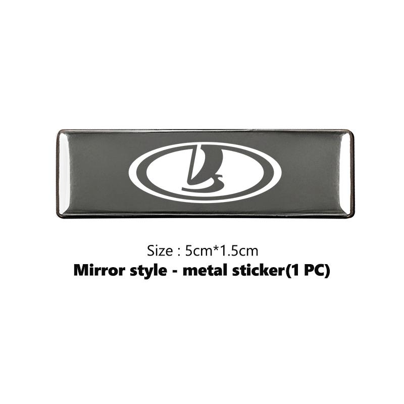 For Lada Aluminum Alloy Car Logo Stickers Auto Body Door Decorative Decals Accessories Largus Priora Vesta Niva Samara Kalina SS13