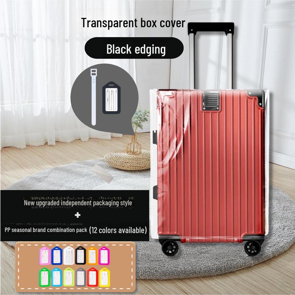 Waterproof Transparent PVC Luggage Protective Cover & Tag Set