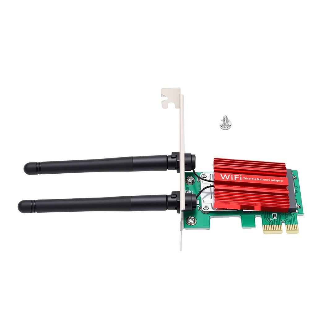PCIE WiFi Pro Adapter 600 Mbps Ultra Low Latency 5G 2.4G Dual Band PCIE Wireless Adapter for Desktop PCs