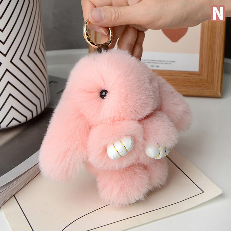 15Cm Rabbit Fur Keychain Women Bag Car Key Chain Pendant Decoration Jewelry Bags