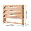Bamboo Cling Film Tin Foil  Compartment Cutter Box Kitchen Organizer Accessories Integrated Kitchen Paper Towel Holder