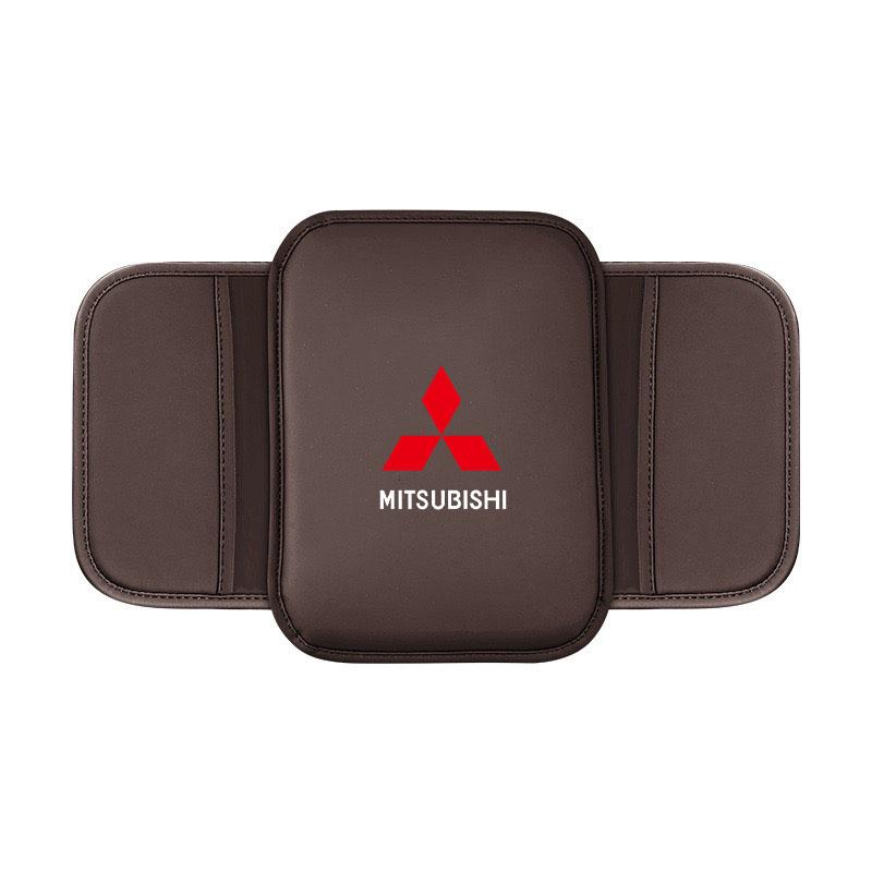 

Car Armrest Cushion Whit Storage Bag Protector Mat for Mitsubishi Outlander Lancer 10 9 ASX RALLIART Eclipse L200 Pajero Auto коричневий