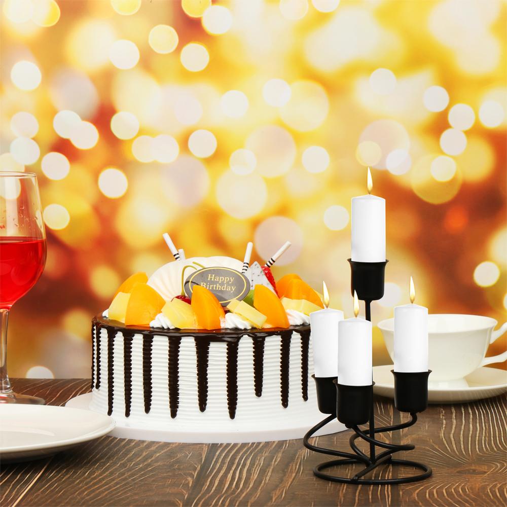 Schoorsteenmantel Decoratie Moderne Stijl Gesmeed IJzer Kandelaar Metalen Kaarsenstandaards Kaarsenhouders