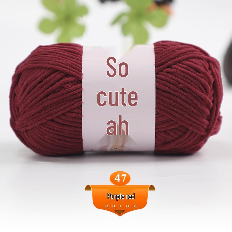 Medium Thick Chenille Yarn for Handmade Crochet Bags & Dolls