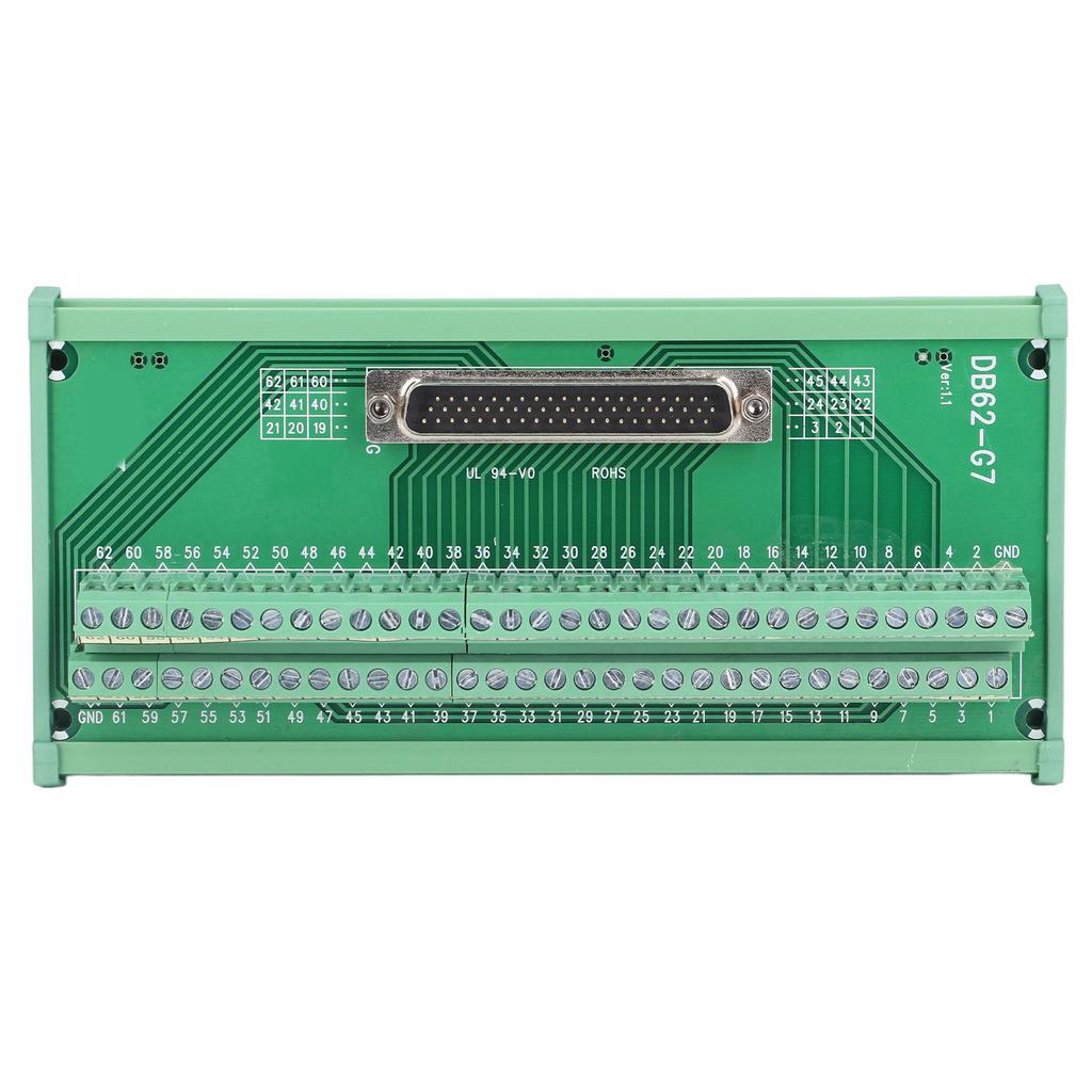 Bloc terminal Conector interfață mascul/femelă Adaptor cu 3 rânduri Modul placă de deconectare DC 60VDB62M7