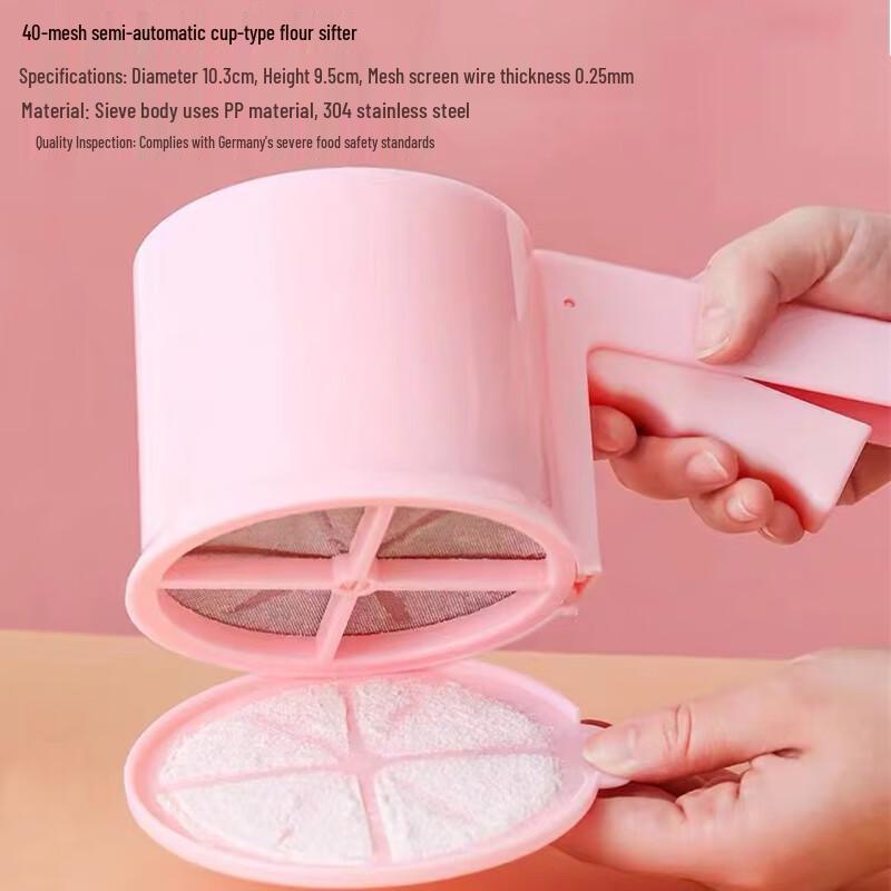 

Semi-Automatic Stainless Steel Cup Flour Sifter