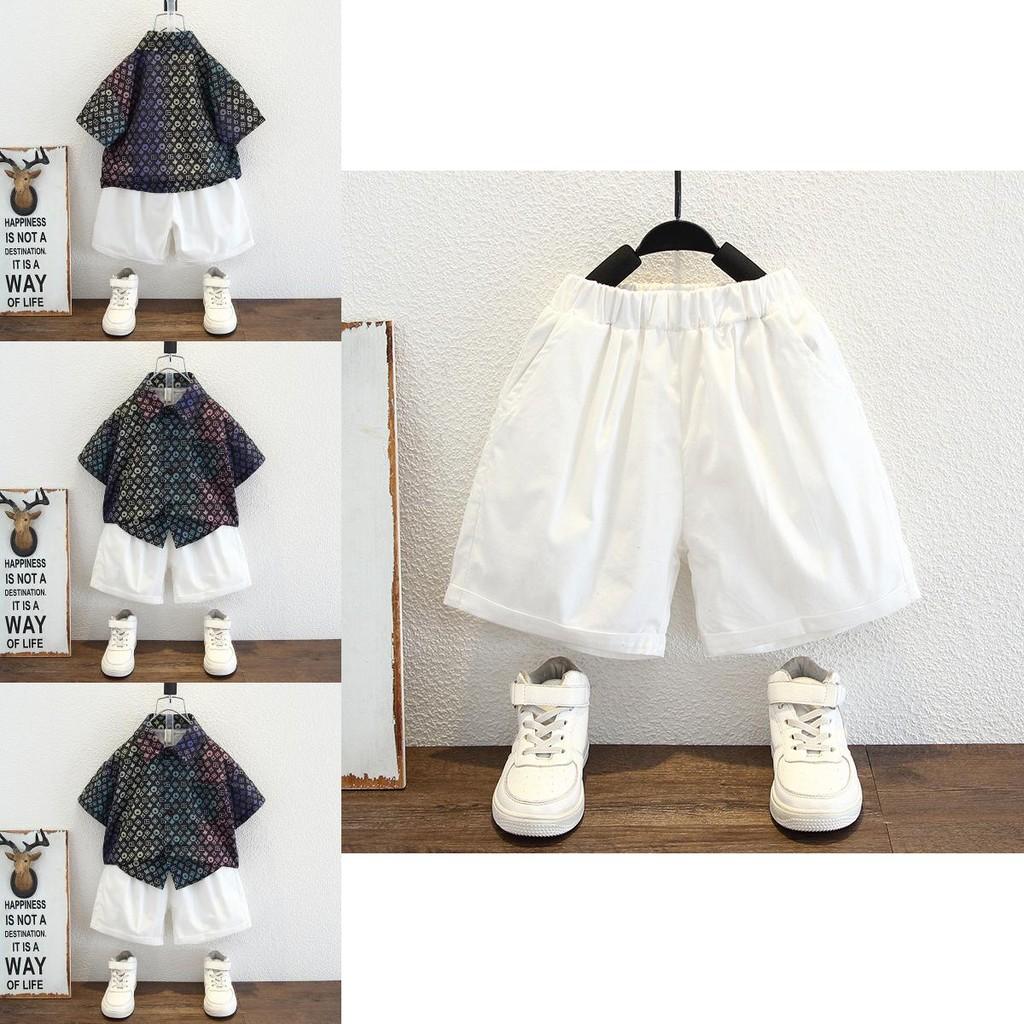 Trendy Summer Boys Shirt And Shorts Set For Ages 3 To 8 Soft Cotton Comfort