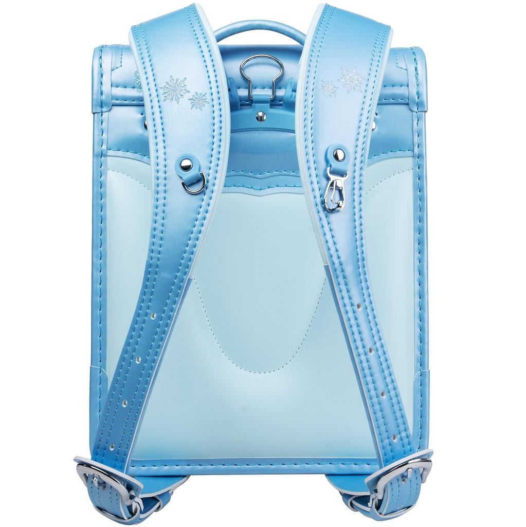 Margela Hellblaue Schultasche für die Schule Leichtgewichtige Premium Kunstleder und Perle Schneeprinzessin Frozen Krone Verkäufer Transparente Buchtaschenhülle