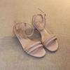 Fashion 2025 New Sandals Ladies Square Heel Elegant Summer Slippers Gladiator Leather Ladies Slippers  Fashion Ladies Sandals