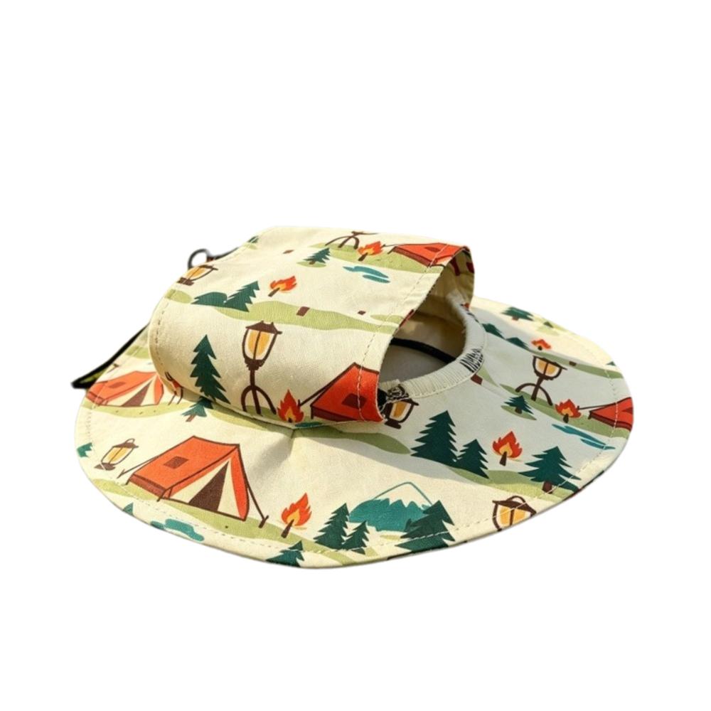 Breathable Pet Sun Hat Adjustable Pet Visor Hat Fashion Dog Sunscreen Hat  Travel