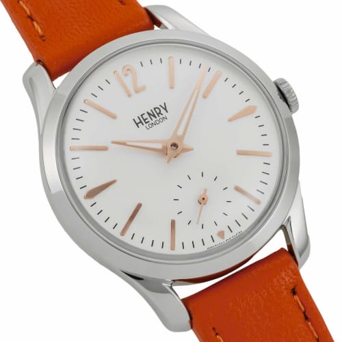 HENRY LONDON CANONBURY Watch, Japan Exclusive, White Dial, Stainless Steel Crystal, Quartz Movement, 30mm, UK, London Watch HL30-US-0415, Unisex, Navy