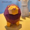 ORIGAMIPLANET Lion Origami Paper Craft 3D Paper Sculpture for Home Creative Handmade Paper Unique DIY Animal Model Paper Craft Gift for Teens Adults