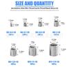 140-Piece Type 302/303 Stainless Steel Self-Tapping Threaded Inserts M3-M12 Nut Repair Kit