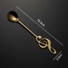 Stainless Steel Musical Note Spoon Creative Coffee Spoon Ice Cream Teaspoon Stirring Dessert Spoon Home Accessories