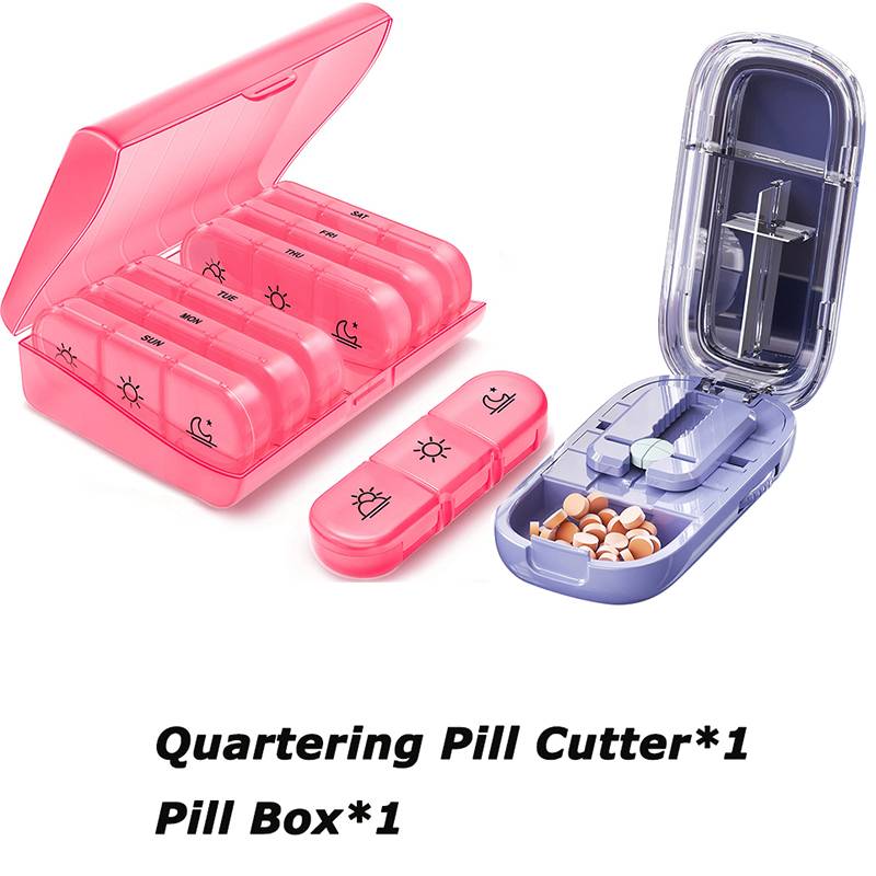 Portable Medicine  Storage Box 7-Day Travel Pillbox 21 Compartments With  Compartments Waterproof And Dustproof