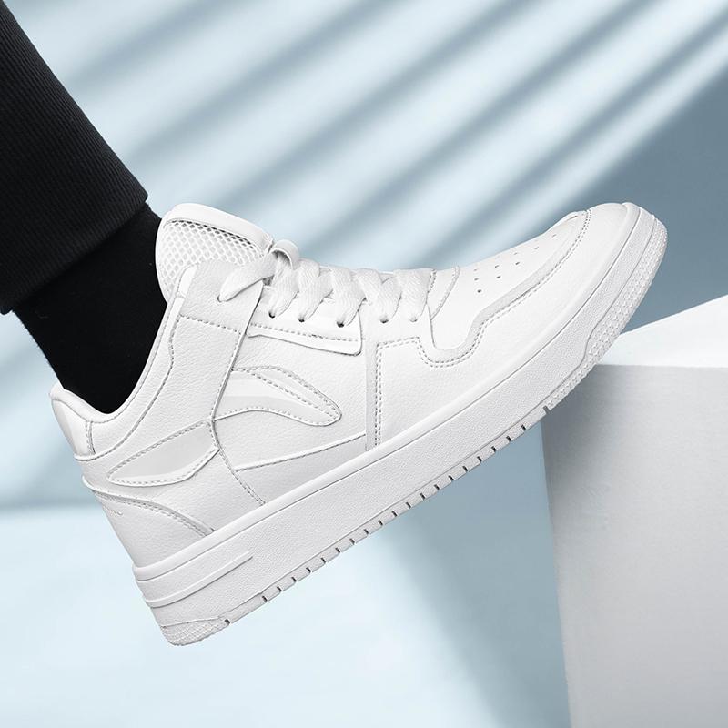 Leather Casual Sneakers Men Sport Platform 6cm 8cm Elevator Shoes Increase Heightening Invisible Height Increasing Shoes White