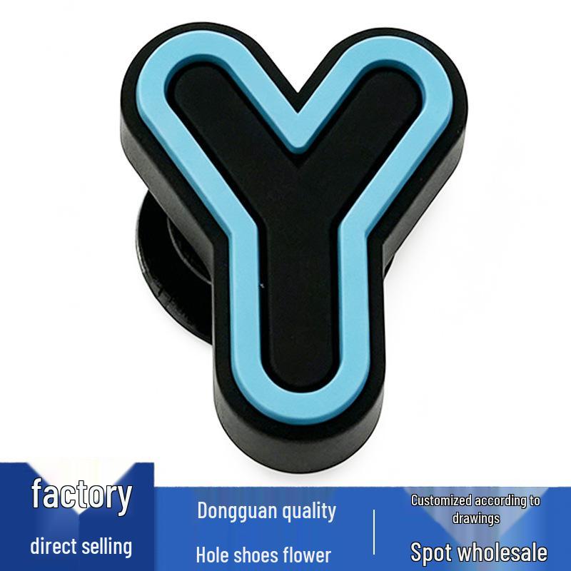 Floral English Letter Crocs Charms: Cute, Versatile PVC Shoe Accessories y