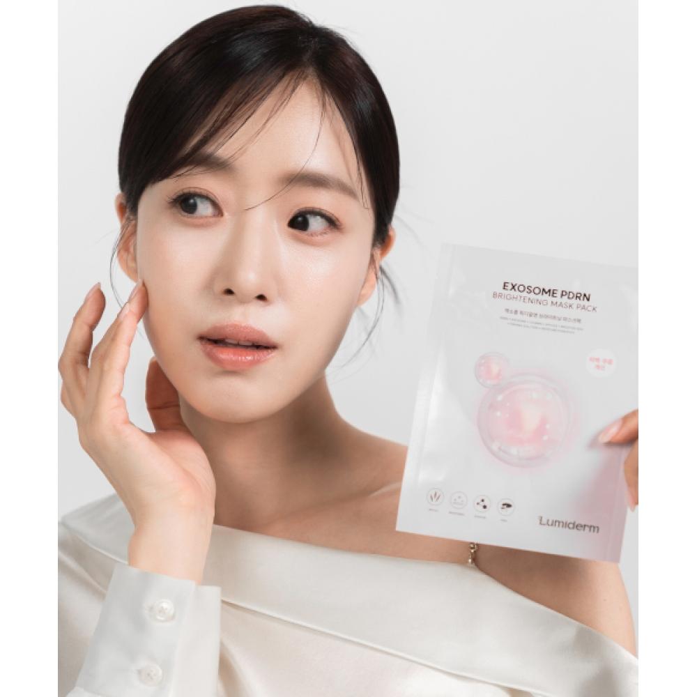 Lumiderm [9Pack] Real Collagen Skin Fit + Exosome Pdrn Brightening Duo Mask Pack Set  5ml Free Niacinamide Cream 