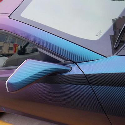 Bil Fargerike Klistremerker Film for Biler Karbonfiber Karosseri 3D Tolags Vinylfilm 50cmx150cm Kameleon Bilfolie