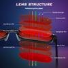 Gaming Blue Light Blocking Glasses for Men Women 99.9% Anti Blue-Light with Orange Red Lens for Computer TV