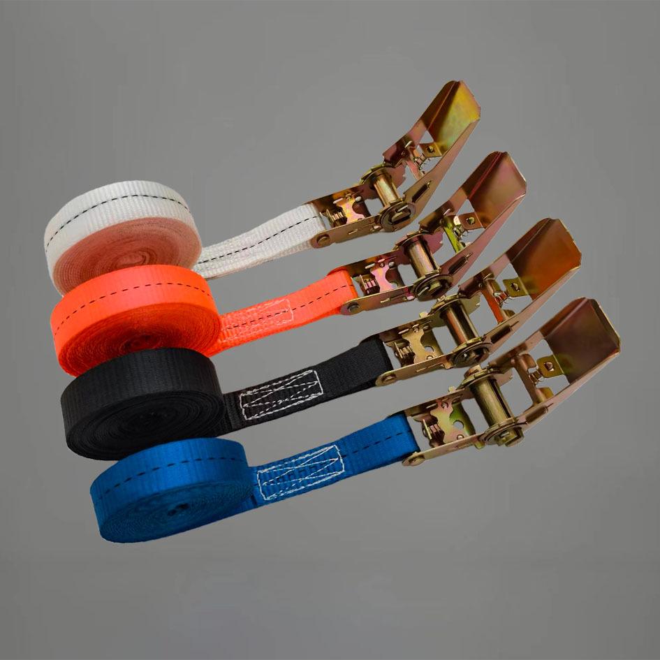 1-Inch Hookless Ratchet Cargo Binder - Durable Truck Tie-Down Rope & Tensioner 1m No Hook