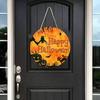 Pumpkin Halloween Wooden Trick Or Treat Decoration Haunted House Door Hangings