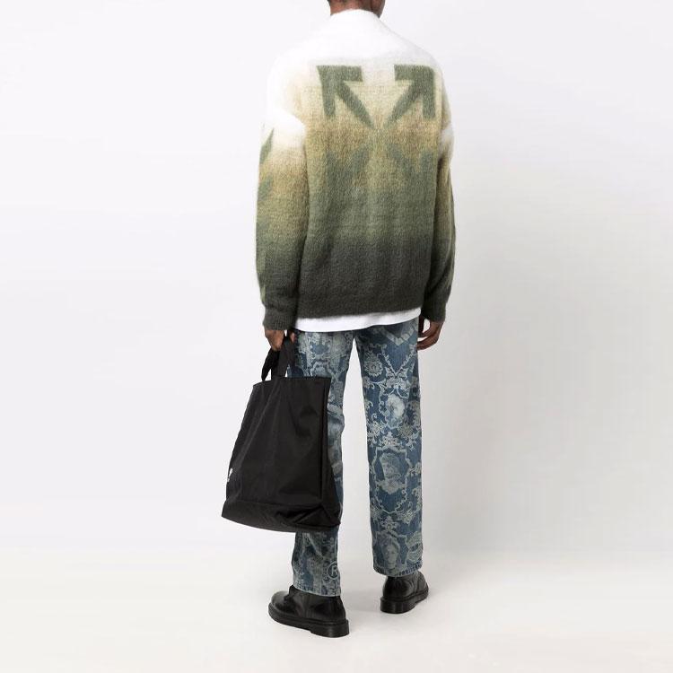 OFF WHITE Diagonal Brushed Sweater OMHF032F21KNI0015555