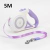 3/5M Automatic Dog Leash Retractable LED Luminous Leading Fashion Light Straps for Dog Puppy Pet Flexi Walking Running Lead