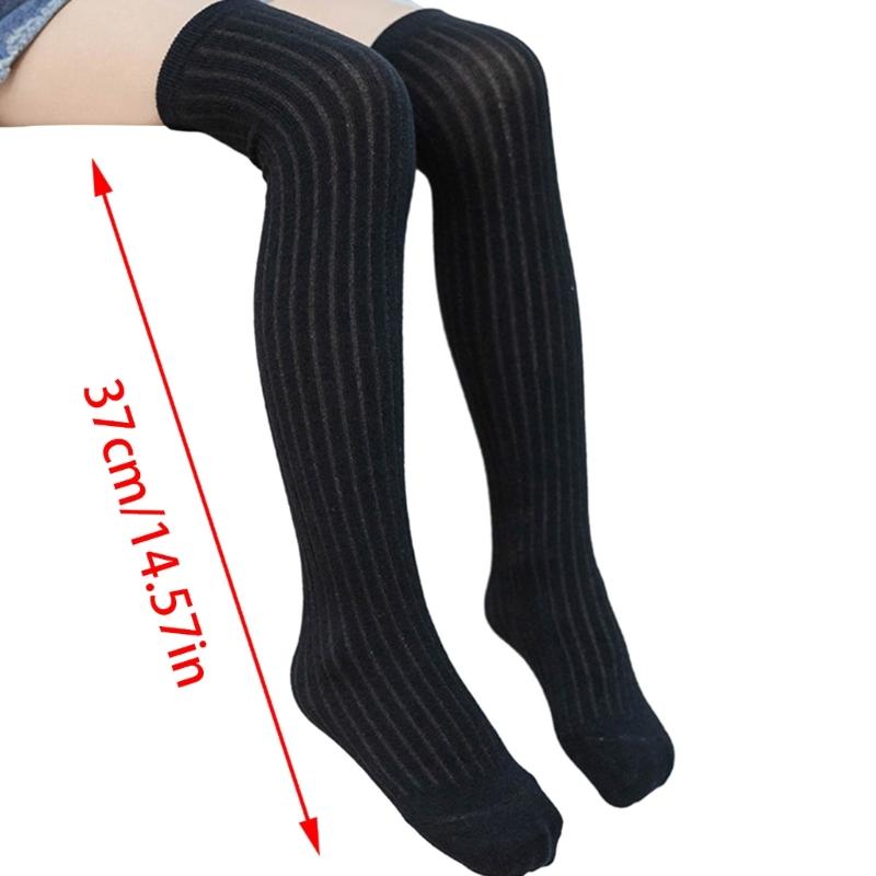 Atmungsaktive Baumwollstrümpfe für Mädchen Kleinkind Bonbonfarbe Überknie-Socken Frotteeschlingen-Socken für Herbst Frühling