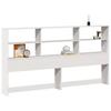 Headboard with Storage Space White 180 cm Solid Pine Wood