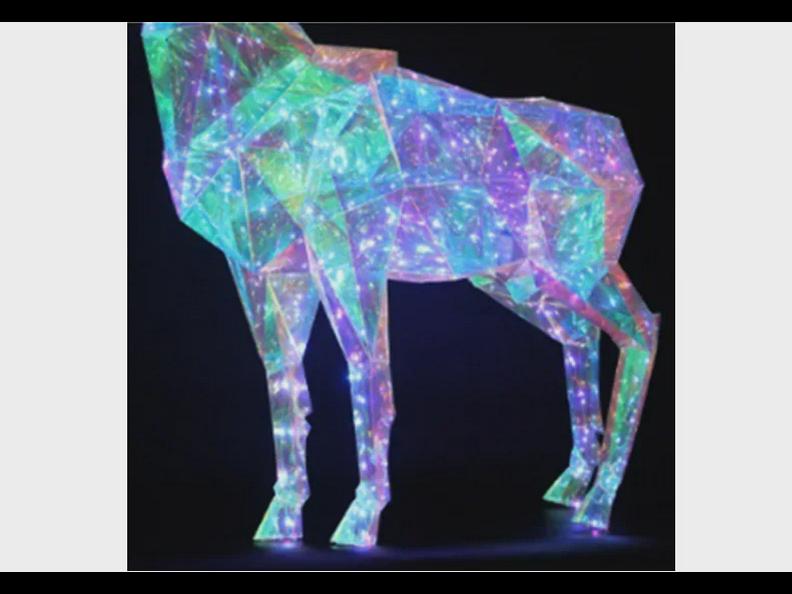 Christmas Laser Magic Elk: Outdoor Luminous Deer Decoration for Malls and Bars