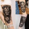74 Fogli Tatuaggi Temporanei Leone Tigre Lupo Per Uomini Donne Zeus Gesù Tatuaggi Impermeabili Realistici Adesivo Tatuaggio Finto Lunga Durata