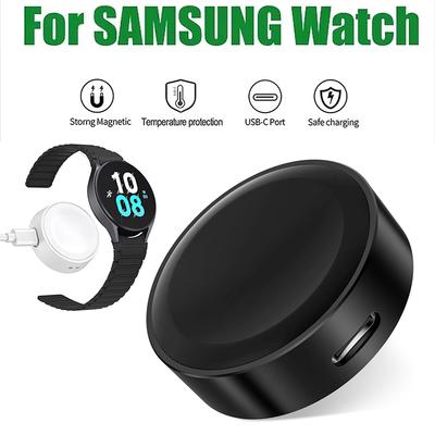 Przenośna bezprzewodowa ładowarka do zegarka Samsung Galaxy Watch 7/6/5/4/3/Active 2/1 Stacja dokująca szybka ładowarka Type C Adapter zasilania Akcesoria