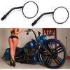 M8 M10 Schwarze Motorradspiegel, 2 Stück Universelle Runde Form Rückspiegel Seitenspiegel Kompatibel mit Harley Street Glide Softail Sportster und Mehr