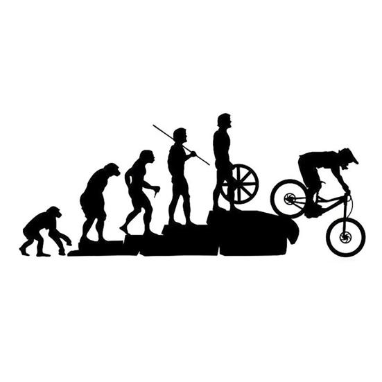 

Забавная эволюция человека MTB велосипед автомобиль светоотражающие наклейки украшение чёрный