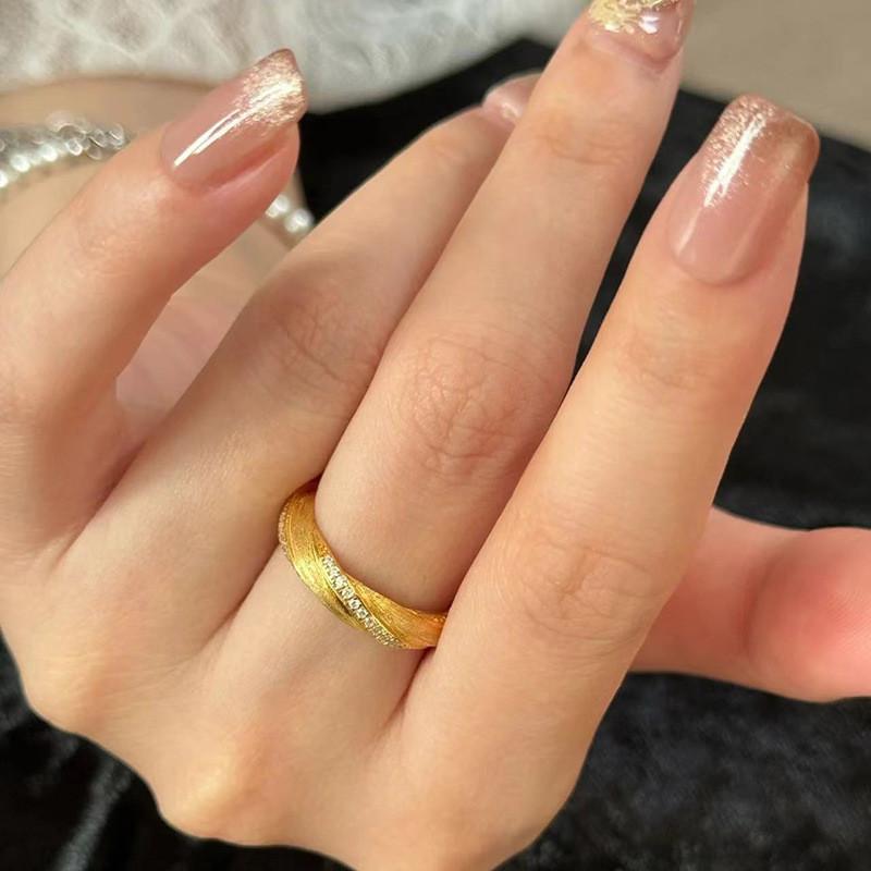 Boutique Copper Unique Ring For Stylish Women With Inlays Beautiful