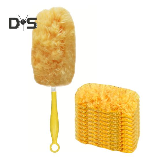 

10 шт. электростатический пылеуловитель универсальный совместимый инструмент для притяжения пыли прочный 360-градусный пылеуловитель жёлтый