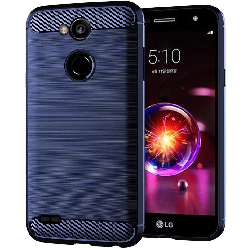 Silicone Case for LG X5 2018 K10 Power Shockproof Carbon Fiber Phone Cover for Lg X Power 2 LG X Power3 Soft TPU Cases