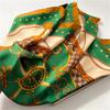 Luxury Women Chain Print Square Scarf Thin Breathable Bandanna Ladies Imitation Silk Scarf Trendy Decorative Hairband