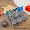 6-Piece Stainless Steel Wire Cleaning Balls - 115g, No Shedding, for Kitchen & Household Use