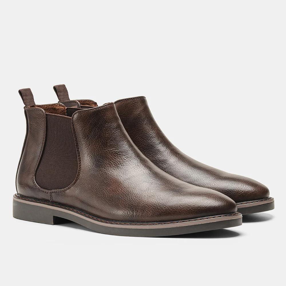 40~46 Men Chelsea Boots Brand Retro Comfortable 2024 Fashion Men Boots #KD5241