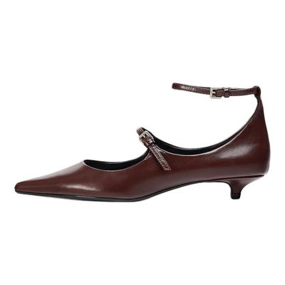 Pu Comfortable Fashion Trendy Retro Mary Jane Shoes Women Shoes Crimson 11207510022