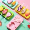 Colorful Reusables Silicone Ice Pop Mold with Sticks BPA-Free Frozen Popsicle Mold for Homemade Desserts Yogurt Juice Smoothies