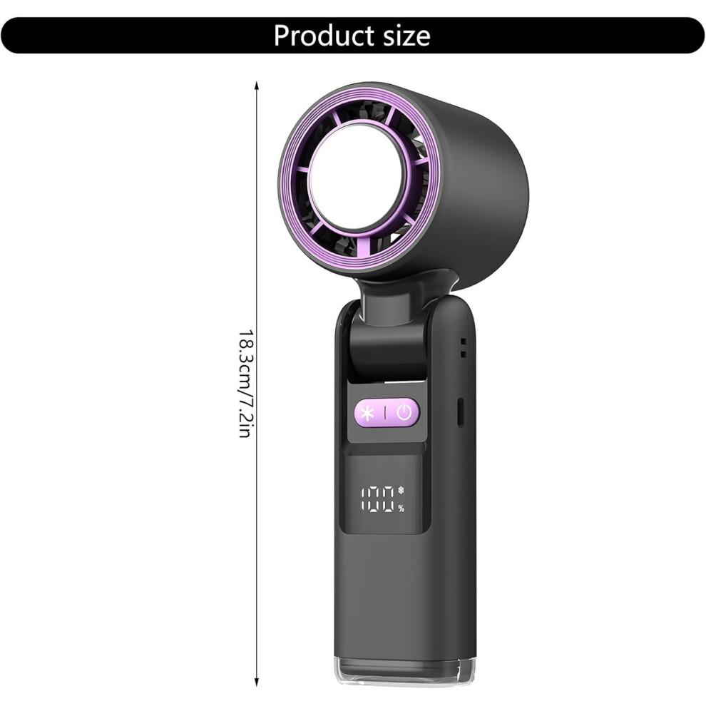 Portable Handheld Fan with 100Level Speed Control, Rechargeable Fan for Travel and Outdoor