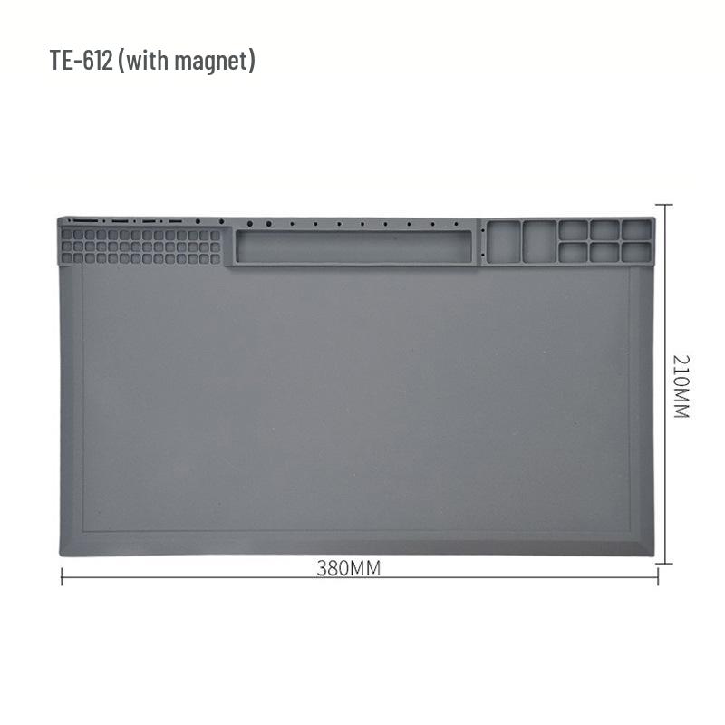 Heat-Resistant Magnetic Silicone Repair Mat for Electronics with Screw Holders and Soldering Stations