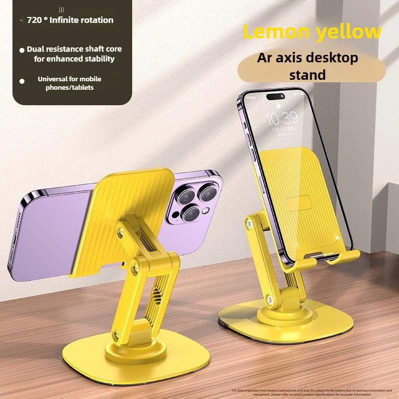 360° Rotating Foldable Desktop Mobile Phone Holder Plastic Stand+Metal Bottom Phone Stand Lazy Universal Tablet Support Stand